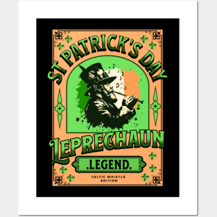 St Patrick tin whistle Posters and Art